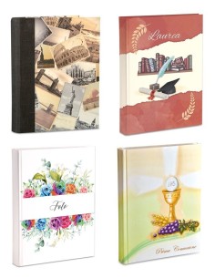 KIT4 - 2 Album fotografie Generico 1 Album foto Comunione e 1 Album Laurea 23x30 - 30 fogli