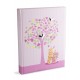 Album Fotografico Nascita Bambina 20x25 Albero della Vita, Rosa, con Argento