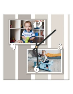 OROLOGIO DA PARETE cm 30X30 CON FOTO STAMPATE