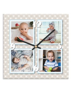 OROLOGIO DA PARETE cm 30X30 CON FOTO STAMPATE